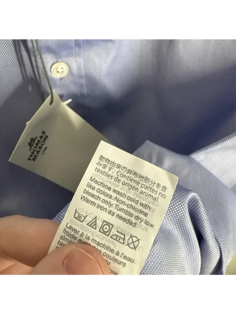 Thomas Mason For J.Crew Slim-Fit Shirt In Royal Oxford Cotton Men 14/32 Blue NWT